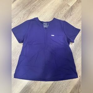 Figs Deep Purple Catarina Scrub Top